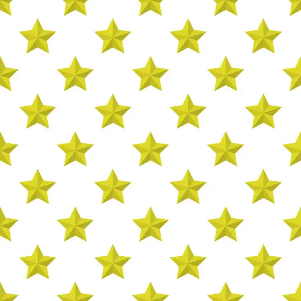 Vector illustration of Golden star seamless pattern