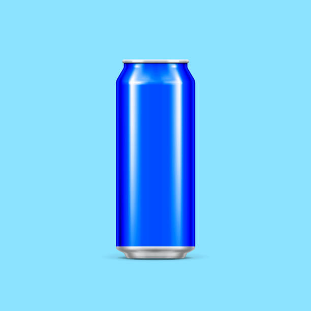 istock Blue aluminum can for beer and soft drinks or energy. Packaging 500 ml. 1548108975