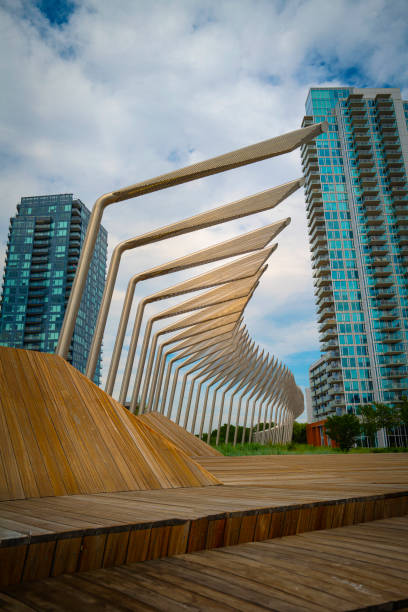 Calgary Riverwalk Park near St. Patrick's Island in Canada