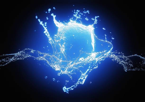 istock 3d illustration of abstract blue splashes and blue waves 1548286130