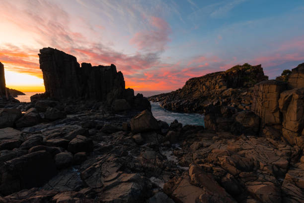 istock Sunrise view on rocky coastline 1548286670