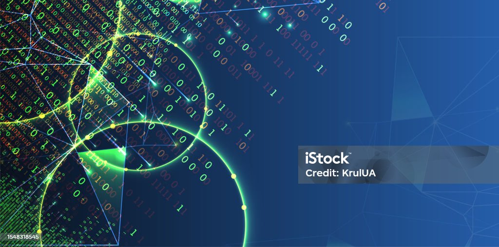 Technology Background Big Data Concept Binary Computer Code Stock ...
