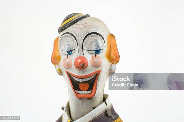 Lachen Vintage Tin Spielzeug Clown Mit Herrlich Bemalten Bietet Stockfoto und mehr Bilder von Clown