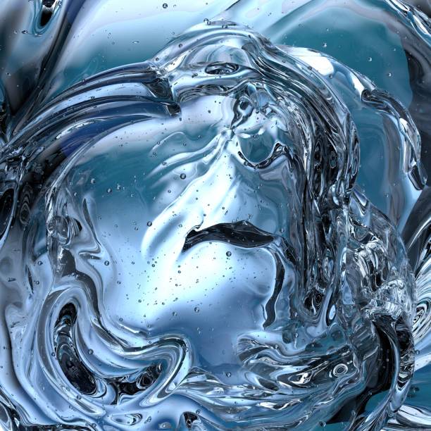 istock Fresh ice crystal Cool cool water summer Blue, Abstract, Elegant and Modern 3D Rendering image 1548346374