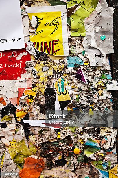 Collage Grungeplakat Stockfoto und mehr Bilder von Zeitung - Zeitung, Zerrissen, Poster