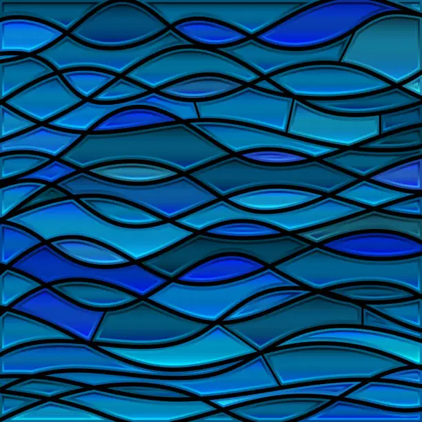 Vector illustration of abstract vector stained-glass mosaic background