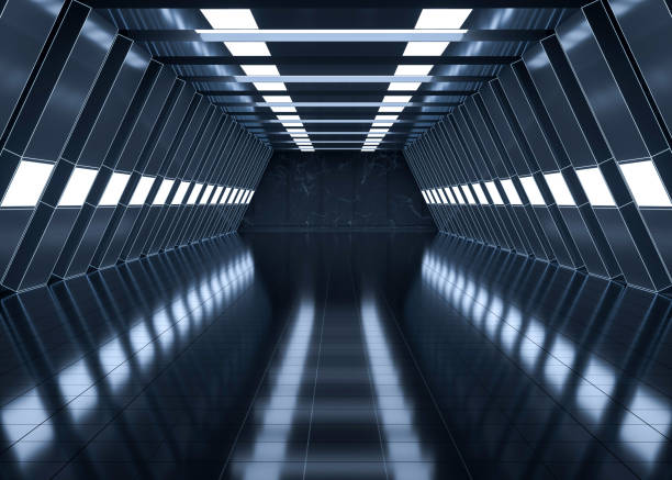 istock Abstract Futuristic Geometric Neon Light Background 1548580915