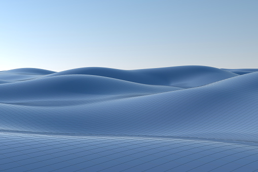 3D rendered blue waves