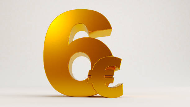 istock six euro isolated on white background, 6 euro 1548783877