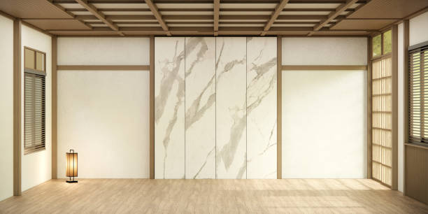 istock Empty room,Clean japanese minimalist room interior 1548792942