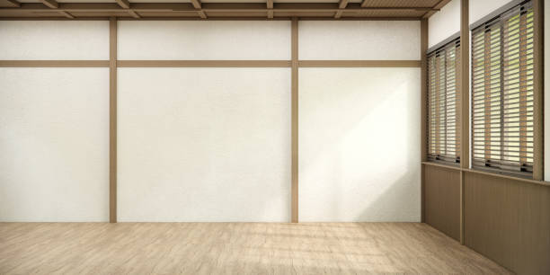 istock Empty room,Clean japanese minimalist room interior 1548797706