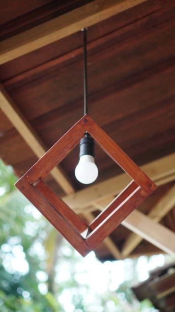 istock wooden frame for hanging lamp decoration 1548802460