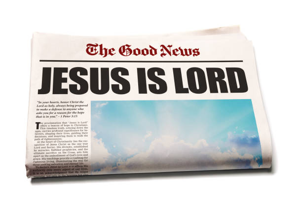 istock Newspaper headline declares: Jesus Is Lord 1548814558