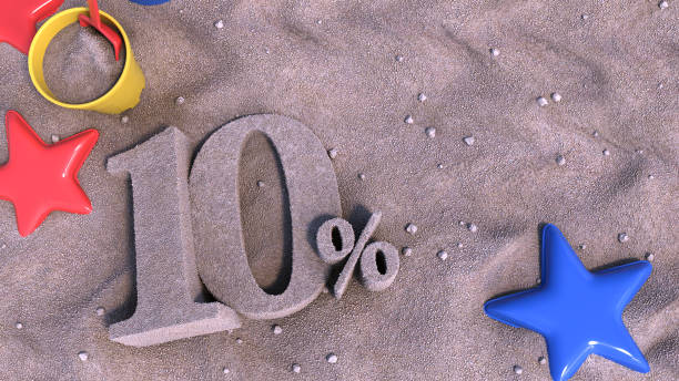 istock ten percent summer discount concept. 10 percent, 1548823036