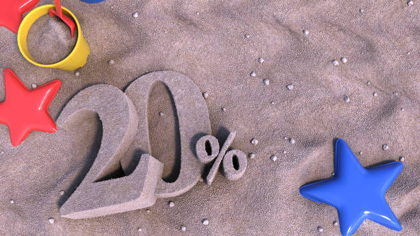 twenty percent summer discount concept. 20 percent,