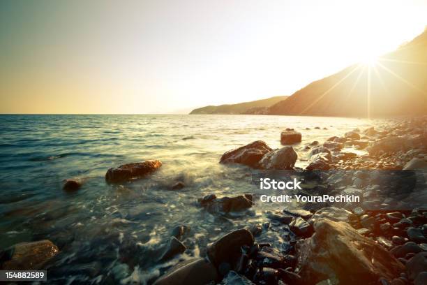 Morze Zachód Słońca - zdjęcia stockowe i więcej obrazów Fotografika - Fotografika, Plaża, Wicher