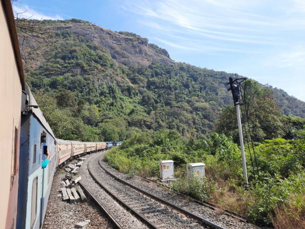 istock Indian railway in the mountains. Indian railway. 1548829426