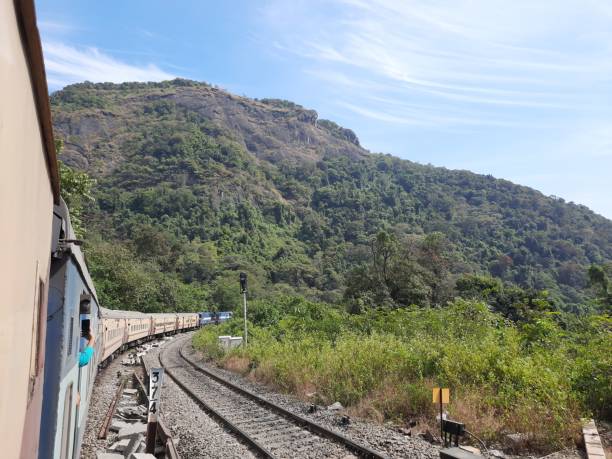 istock Indian railway in the mountains. Indian railway. 1548829427