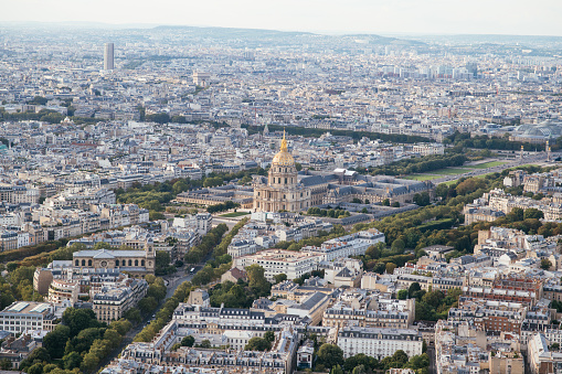 Paris in summer from above
