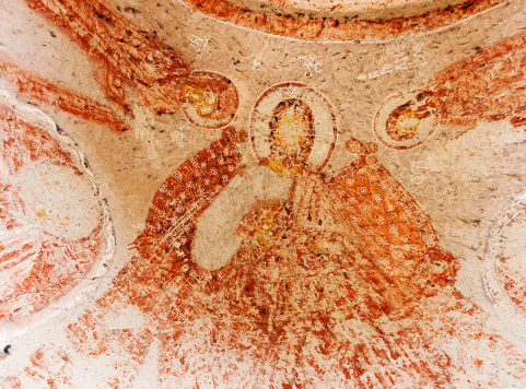 Jesus And Other Christian Figures From An Ancient Church In Cappadocia, Turkey