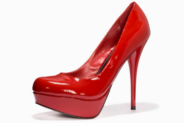 istock Hot Red High Heel Shoe 154884528