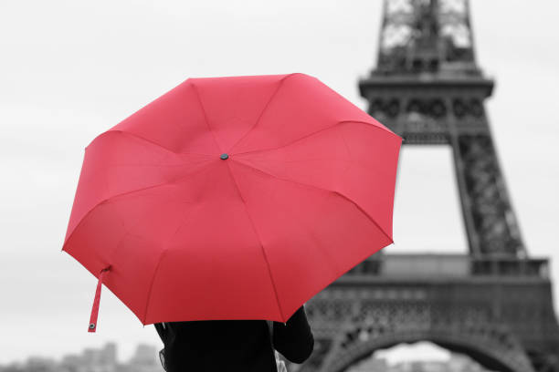 istock Red Umbrella and Paris - XLarge 154885764