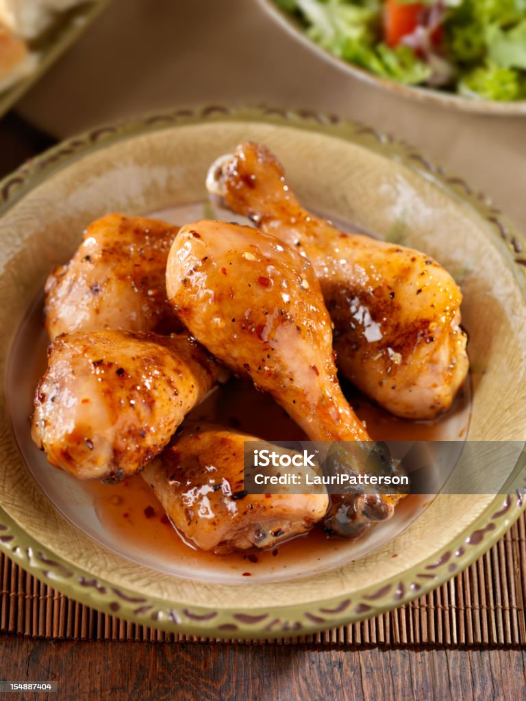 Kandierter Hähnchensticks - Lizenzfrei Huhn - Geflügelfleisch Stock-Foto