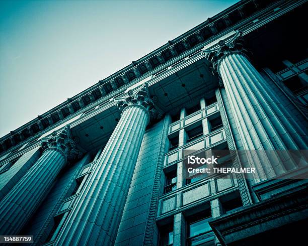 Roman Columns In Japan Building Stock Photo - Download Image Now - Bank - Financial Building, Japan, Japanese Culture