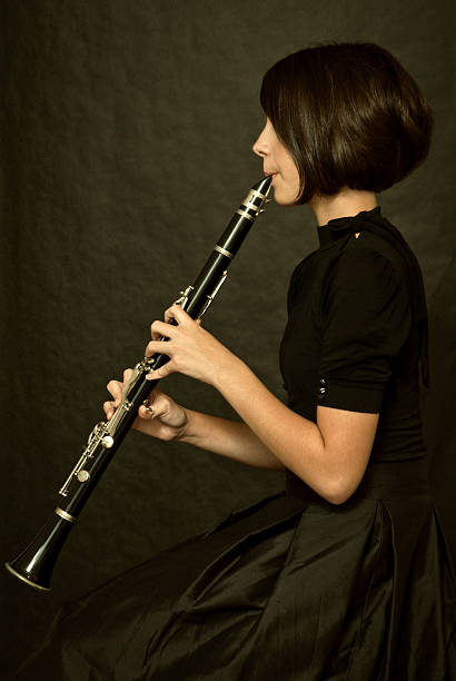 Playing the Clarinet stock photo