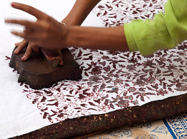 indiano stampe stampa - textile print foto e immagini stock