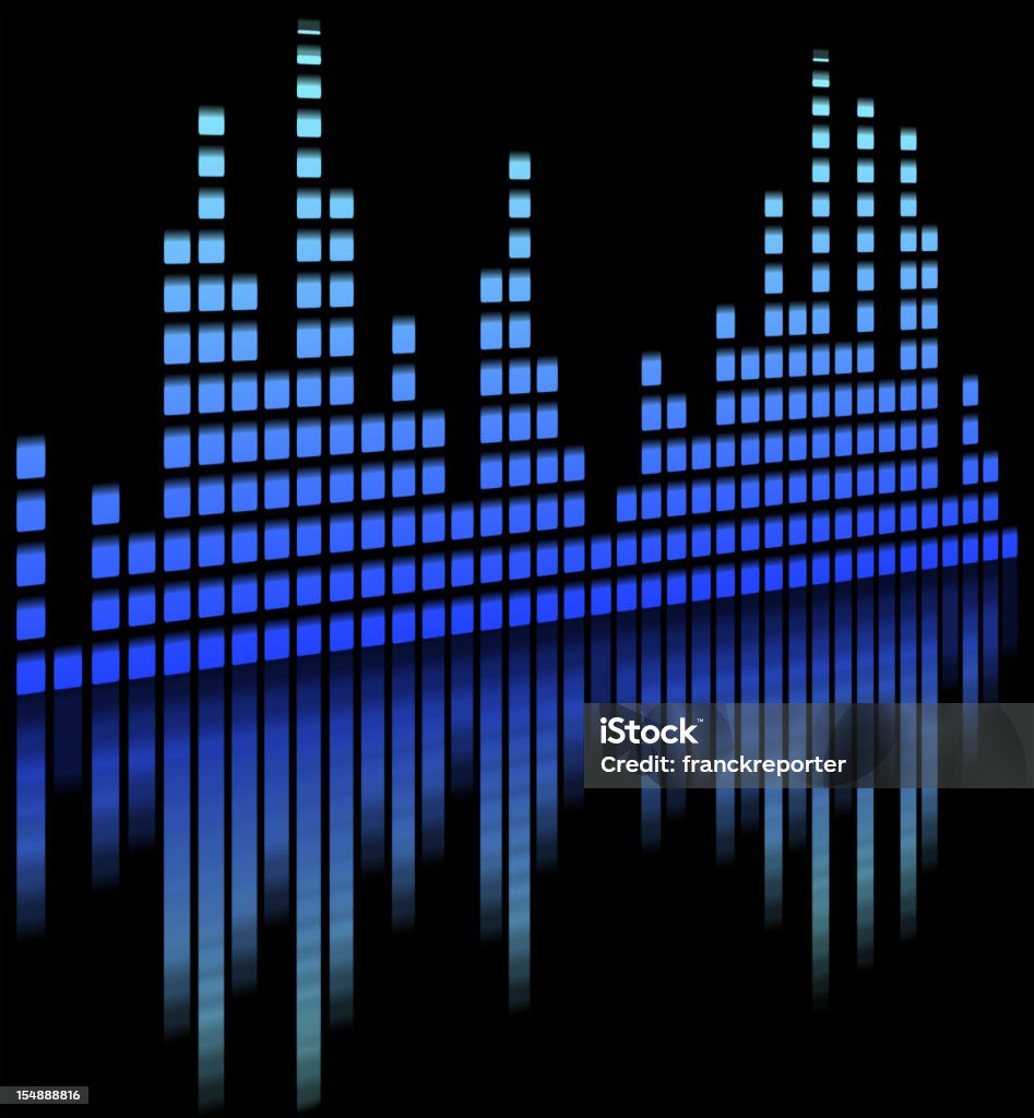 音楽 equaliser ぼやけたブラックの背景-サウンドミキサー - 音波のロイヤリティフリーストックイラストレーション