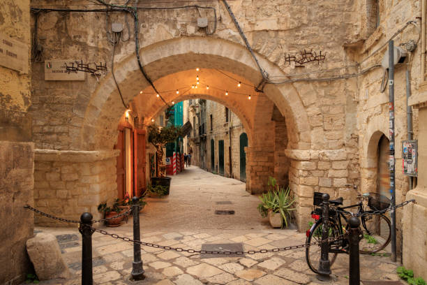 Bari Vecchia street, Italian old town in Puglia