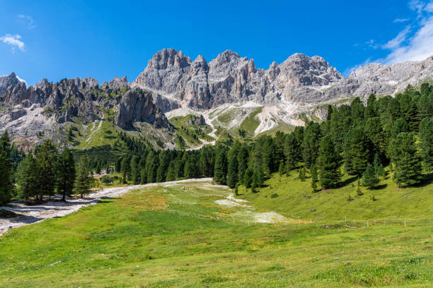 Beautiful alpine landscape near the Vajolet Towers in Trentino Alto Adige, northern Italy. Beautiful alpine landscape near the Vajolet Towers in Trentino Alto Adige, northern Italy. catinaccio stock pictures, royalty-free photos & images