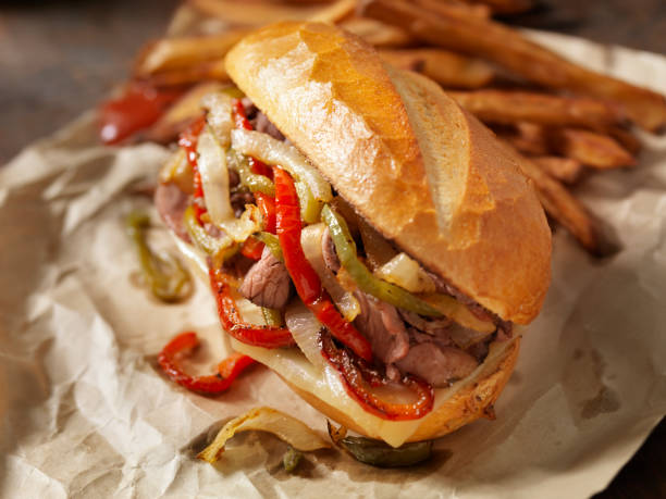 istock Philly Prime Rib Sandwich with Roasted Peppers 154889929