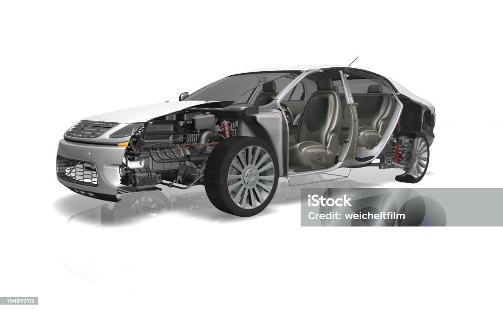 Car cross section in white  Car Stock Photo