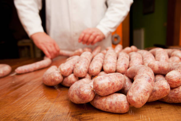 Homemade sausages.