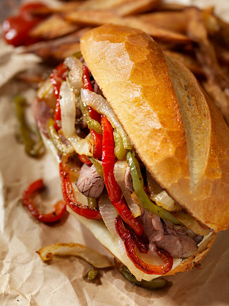 istock Philly Prime Rib Sandwich with Roasted Peppers 154890163