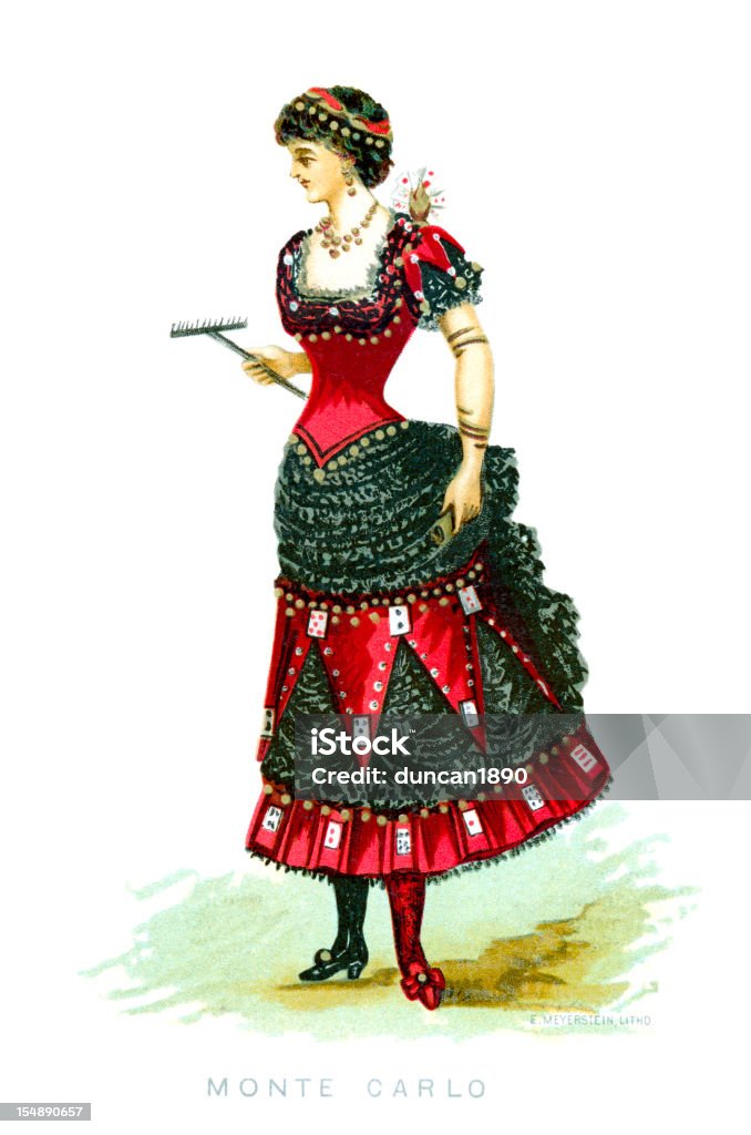 Monte Carlo Fancy Dress Kostüm - Lizenzfrei Allgemeine menschliche Eigenschaften Stock-Illustration