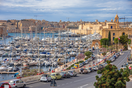 View of Birgu (Vittoriosa) from Valleta, Malta
