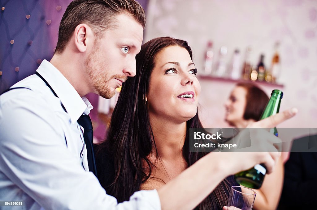Cute couple at a party  30-34 Years Stock Photo