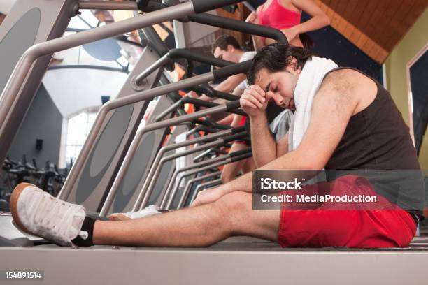 Dizzy In The Gym Stock Photo - Download Image Now - Gym, Health Club, Boredom