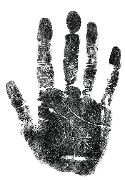 Photo of Palm of hand ink print