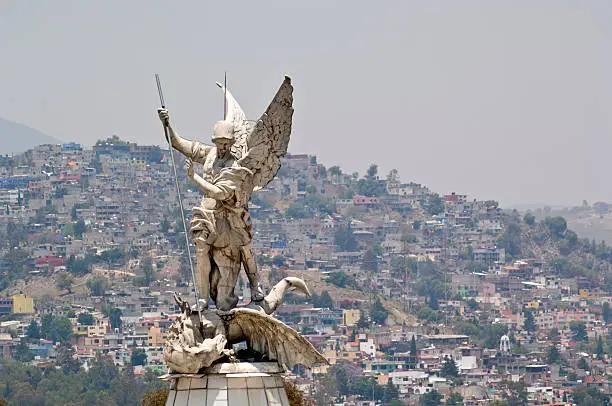 Photo of Archangel Michael statue Mexico City