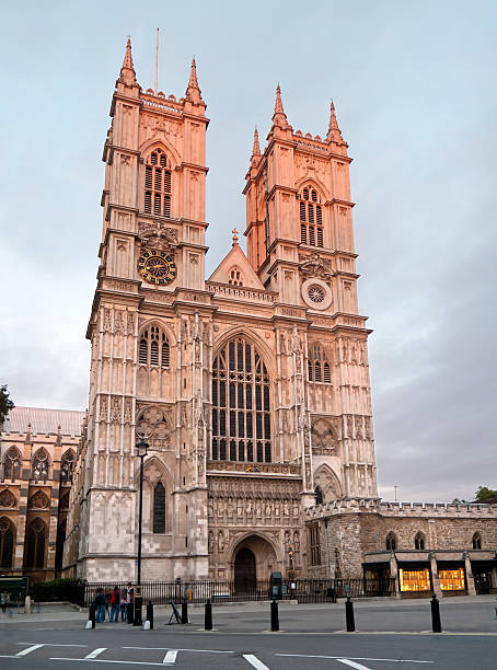 웨스트민스터 사원, 런던 해질녘까지 - westminster abbey abbey city of westminster church 뉴스 사진 이미지