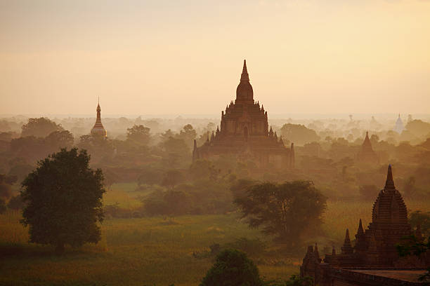 istock Bagan temple field just after sunrise 154894101