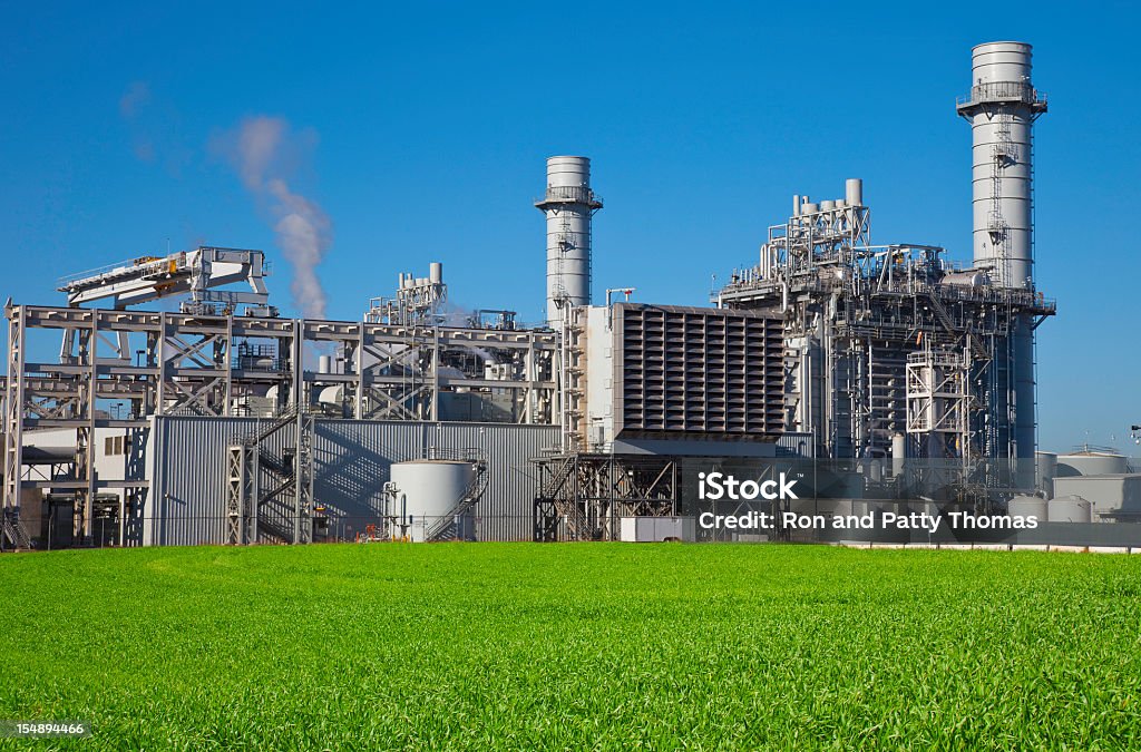 Centrale a Gas naturale centrale elettrica - Foto stock royalty-free di Centrale elettrica