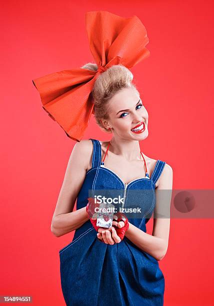Happy Woman With Heart Shaped Ring Stock Photo - Download Image Now - 20-24 Years, Adult, Adults Only