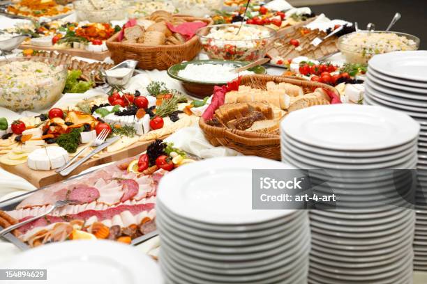 Catering Mesa - Fotografias de stock e mais imagens de Festa - Festa, Alface, Alimentação Saudável