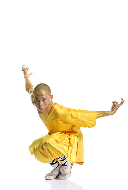 shaolin guerrier monk - jeunes bonze photos et images de collection