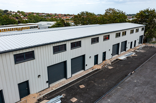 New industrial estate units currently under construction